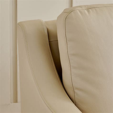 Buy Parque NXT Half Leather 3-Seater Sofa - Cream from Home Centre at ...