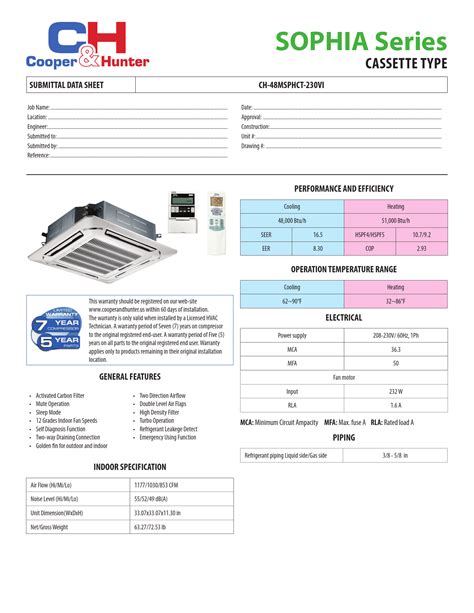 Cooper Hunter SOPHIA SERIES