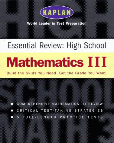 Kaplan Essential Review: HighSchool Mathematics III : Kaplan: Amazon.in ...