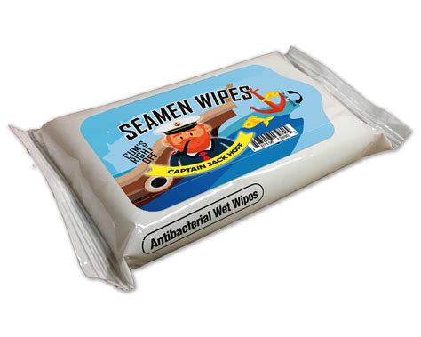 Buy Captain Jack Hoff’s Seamen Wipes - Novelty Wet Wipes - Weird Gag ...