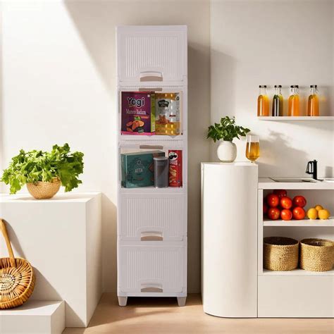 J K INTERNATIONAL 5 Compartments Plastic Versatile Drawer Storage ...