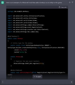 Image result for Fake Coding Minecraft Mod Code
