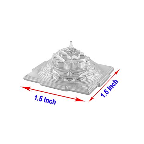 Silver 925 Meru Shree/Sri Yantra For Diwali Pooja ~ CaratCafe