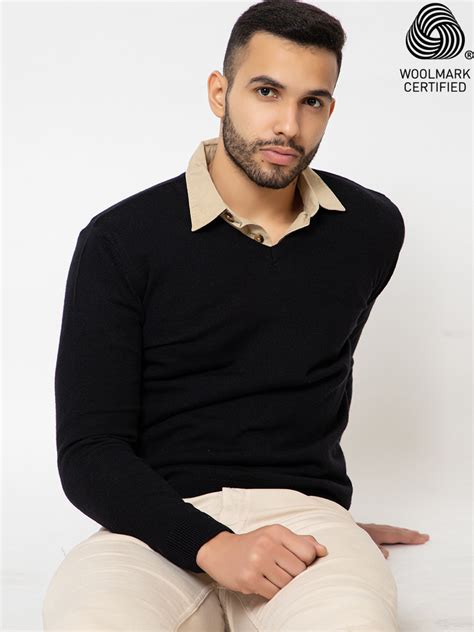 215 Solid Pullover I Wool I Woolmark Certified I Black – ARMISTO