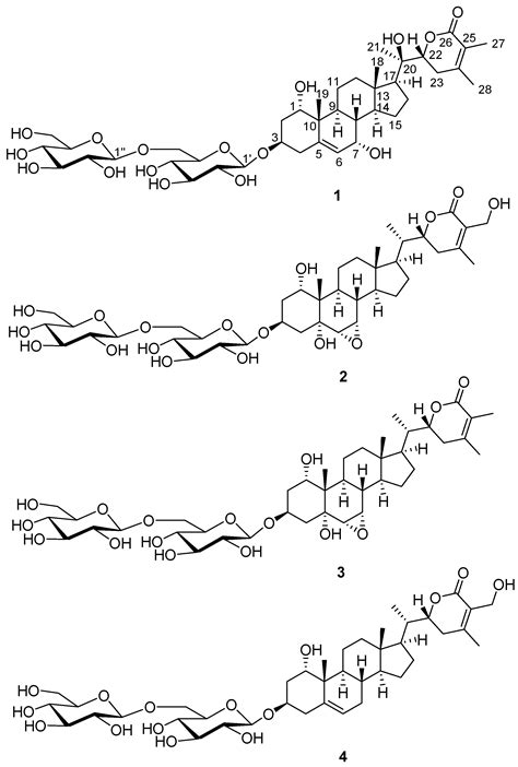 Structural Characterization of Withanolide Glycosides from the Roots of ...