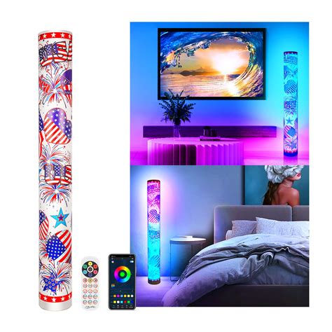 Heceltt Led Floor Lamp, Color Changing RGB Floor Lamp with Balloons and ...