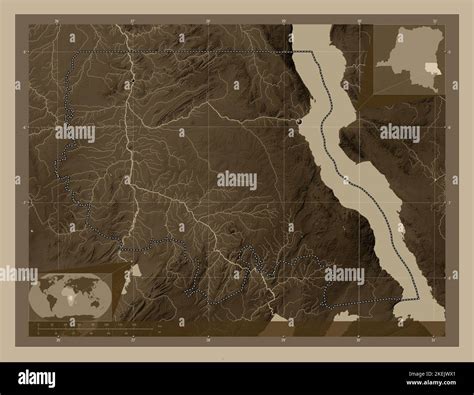 Tanganyika, province of Democratic Republic of the Congo. Elevation map ...