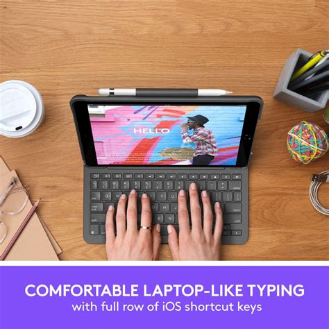 Logitech Slim Folio Integrated Keyboard Case with Bluetooth for iPad ...