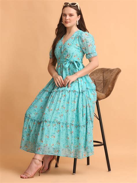 Shae Blue Floral Maxi Dress