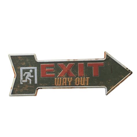 Buy MagiDeal Vintage Style Arrow Shaped Cast Iron Sign Home Home Cafe ...