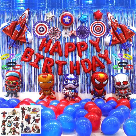 AONUOWE Superhero Party Decoration Kit - 102 pcs - Avengers India | Ubuy