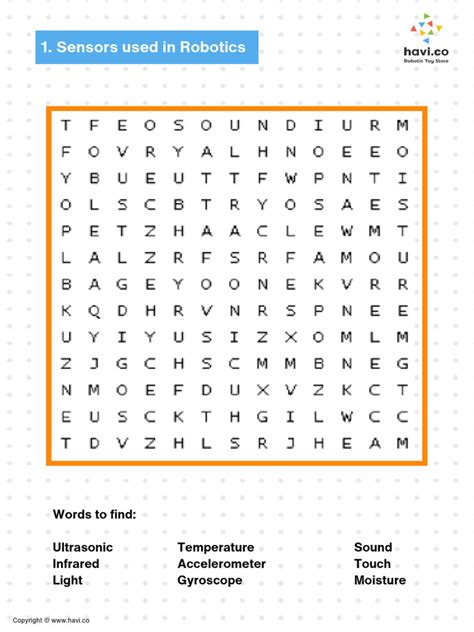 Robot Word Search Printable 的图像结果