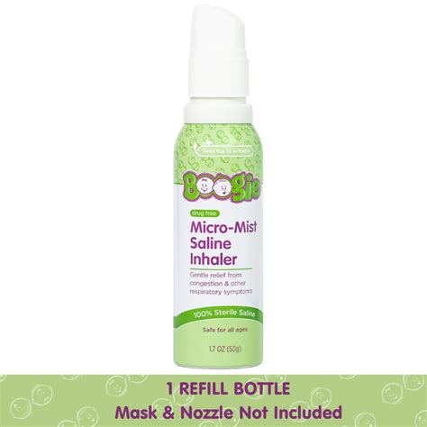 Boogie Sterile and Drug-Free Micro-Mist Saline Inhaler Spray Refill for ...