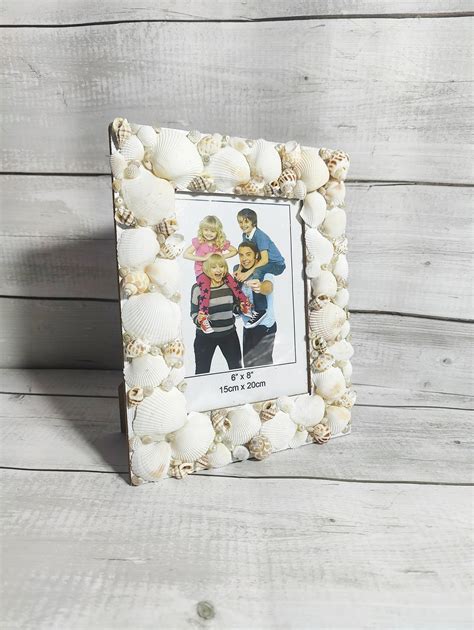 Shellkrafts White sea shell photo Frame