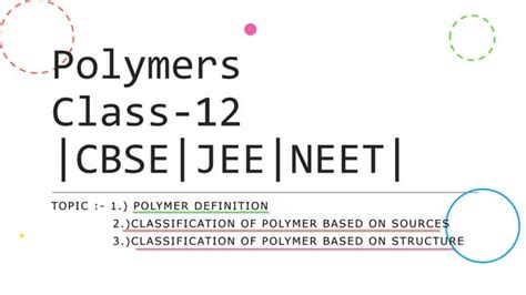 Image result for Polymer Lecture