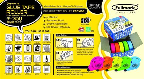 Buy Fullmark Permanent Double Sided Glue Tape/Craft Adhesive Glue ...