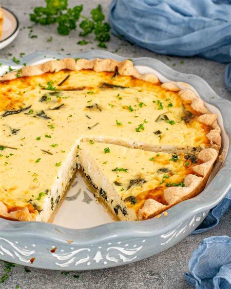 Spinach Feta Quiche - Craving Home Cooked