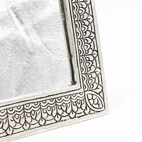 Buy Mirrors | Taziri Brass Table Mirror - Silver Finish | Shop at The ...