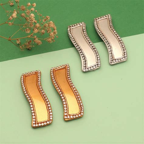 Laida Women Set of 4 Embellished Metal Tic Tac Hair Clip