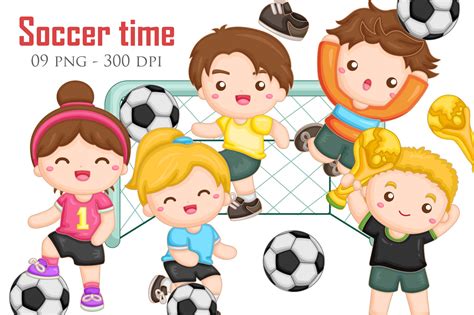 Kids Playing Soccer Png