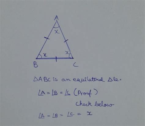 verify experimentally that each angle of an equilateral triangle is 60 ...