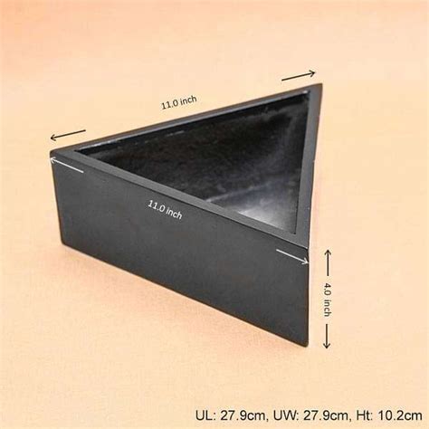 Buy 11 inch (28 cm) SML-007 Triangle Fiberglass Planter (Black) online ...