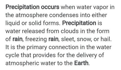 In what way's does precipitation occur on the earth? - Brainly.in