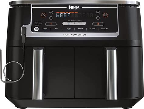 Ninja DZ550 Foodi 10 Quart 6-in-1 DualZone Smart XL Air Fryer with 2 ...