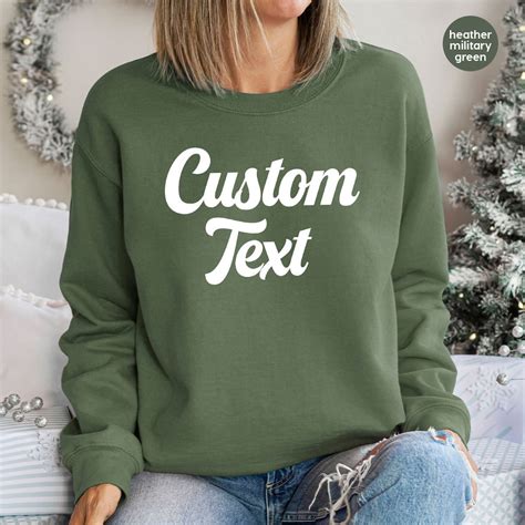 Personalized Crewneck Sweatshirt, Custom Sweaters, Customized Crewneck ...