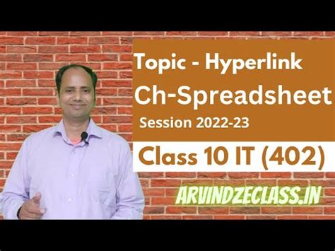Class 10 IT | Chapter - Spreadsheet | Topic - Hyperlink in Open Office ...