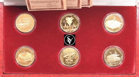 100 Roubles gold proof 6 coin set Olympic games Russia - Coins and ...