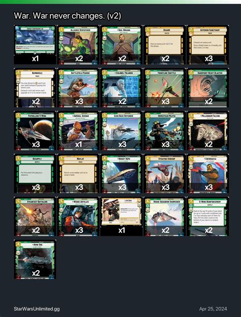 War. War never changes. (v2) | Star Wars: Unlimited SWU TCG