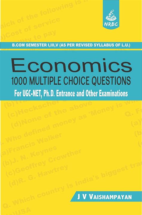 Buy 1000 MCQs In Economics For Ugc Net, Ph.D Entrance And Upsc ...