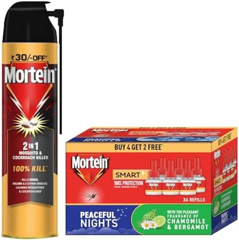 Mortein 2 in 1 Mosquito Killer & Cockroach Killer Spray - 400ml + 45ml ...