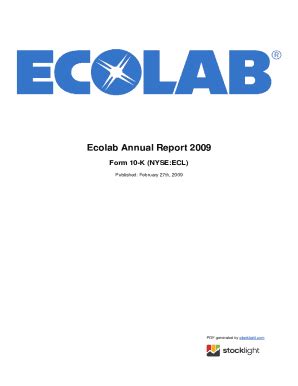 Fillable Online ECL / Ecolab, Inc. - SEC Filings, Annual Report, Proxy ...