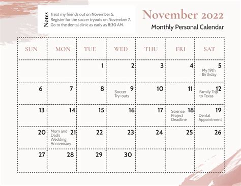 Calendar Template November 2022 Word at Jackson James blog