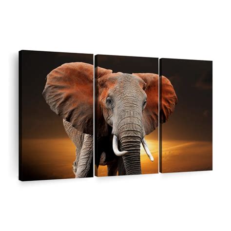 Latitude Run® " Kenyan Elephant " 3 - Pieces on | Wayfair