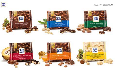 Ritter Sport Whole Hazelnut Dark Chocolate 100g, Ritter Sport ...