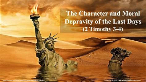 The Character and Moral Depravity of the Last Days (2 Timothy 3; 2 ...