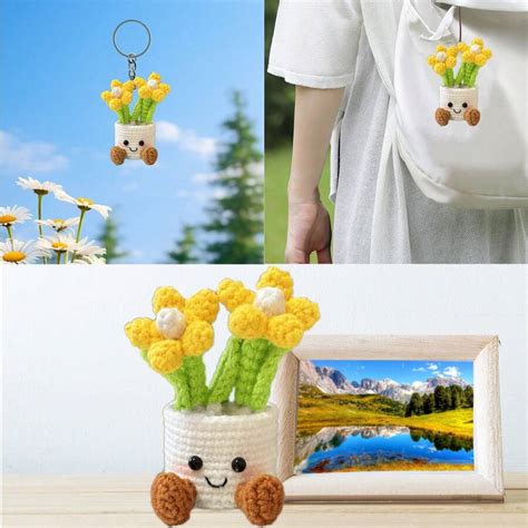 Kit di uncinetto per bambole in vaso fai-da-te per principianti, kit di ...