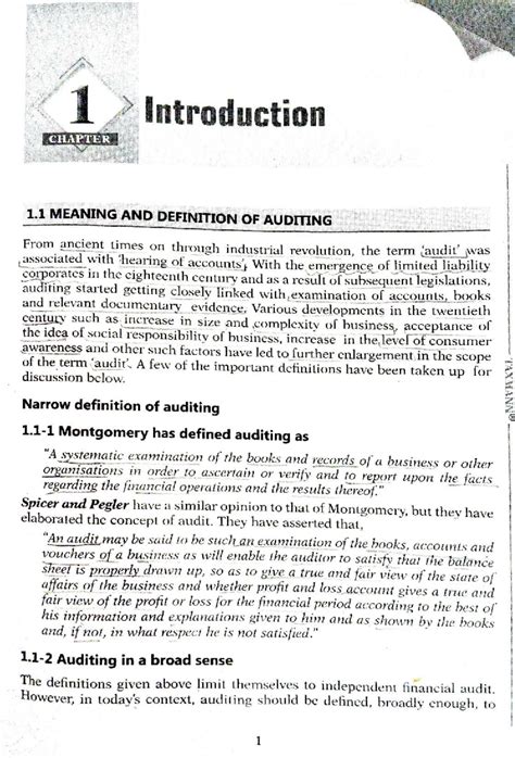 Unit 1: Introduction to Auditing - Meaning, Definition, and Scope - Studocu