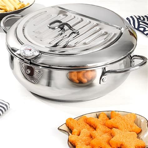 Amazon.com: KYACHITOS Deep Fryer Pot, 304 Stainless Steel 3.4L Japanese ...