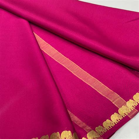 Pure Mysore Silk Saree | 110 Grams |Elephant Border|Raj Silk Villa