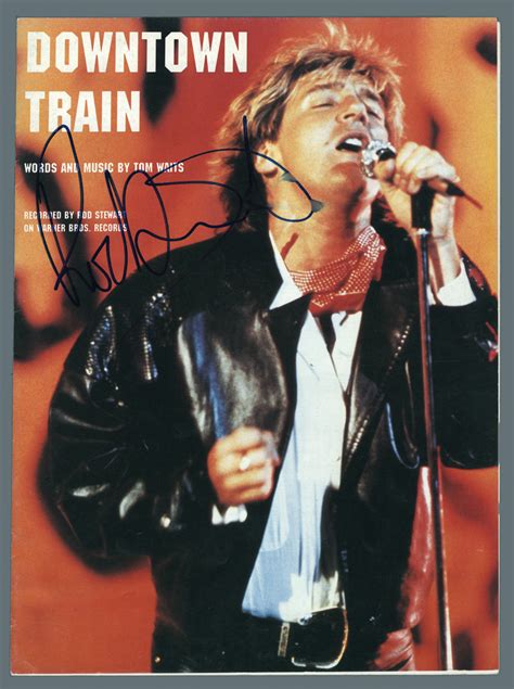 Lot Detail - Rod Stewart Signed "Downtown Train" Sheet Music