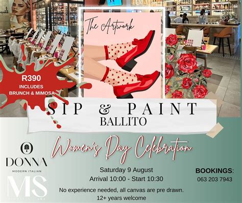 Sip & Paint - BALLITO - Women’s Day, Donna Modern Italian, Ballito, 9 ...