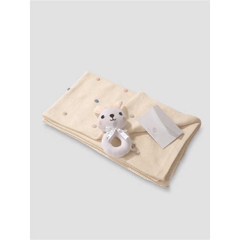 The Baby Trunk Baby Children Cosy Blanket & Bunny Rattle Gift Set Box ...