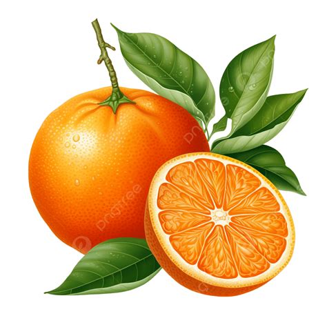 Clip Art Of A Ripe Orange Fruit, Orange Clipart, Water Color, Fruit PNG ...