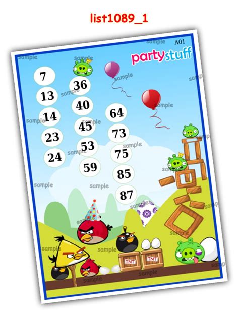 Tambola Housie | Angry Birds Designs