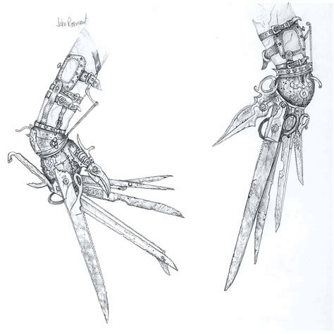 Edward Scissorhands Hands Drawing