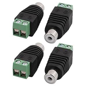 Buy Screw Terminal Coaxial Cat5 Cat6 to Audio Video RCA Female Jack ...